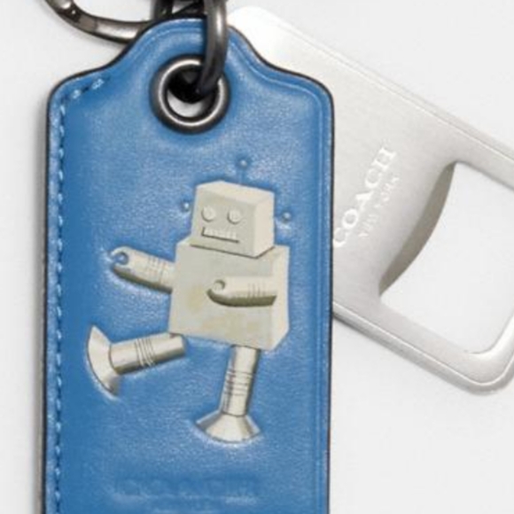 NWT Coach Bottle Opener Key Fob with Robot! - Picture 2 of 2